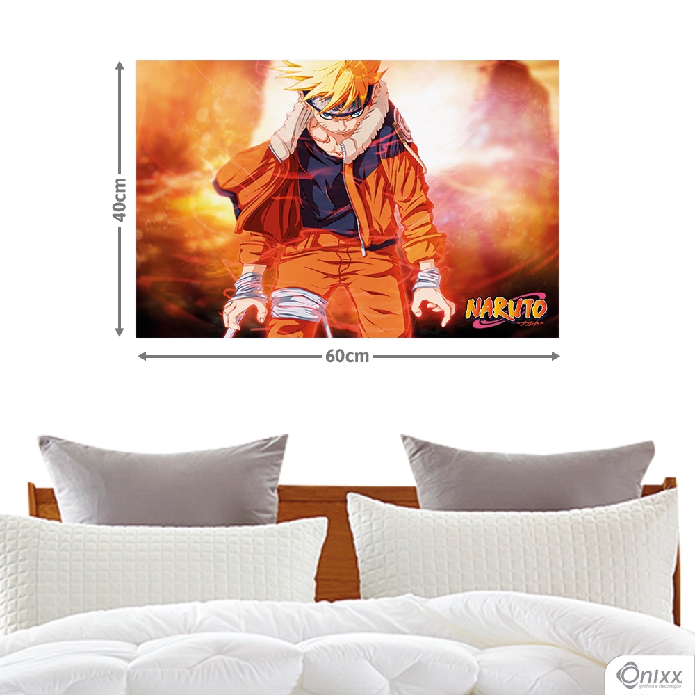 Painel Decorativo Naruto Clássico Chacra Kyubi 60x40cm