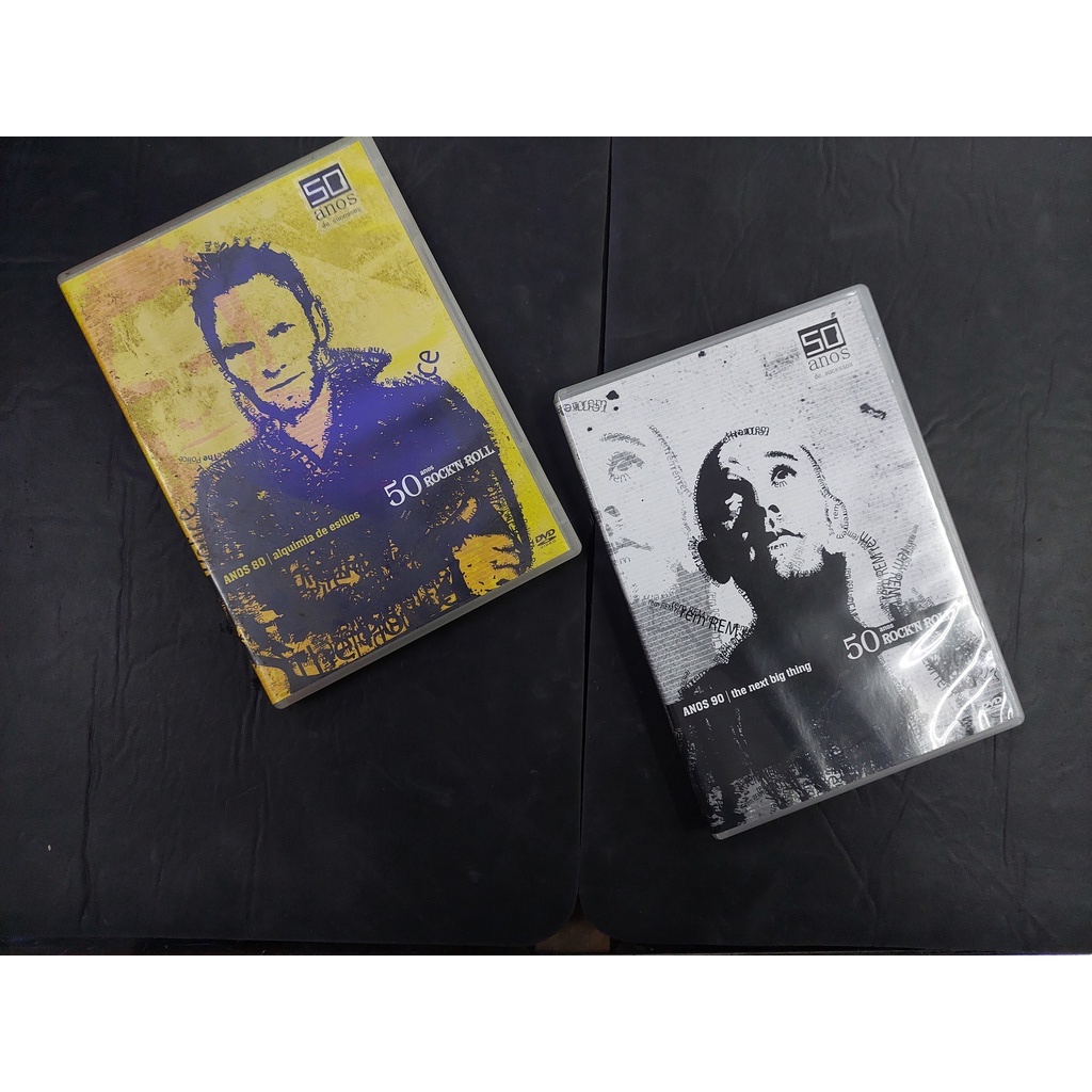 DVDS - 50 ANOS DE ROCK AND ROLL - ANOS 80 E ANOS 90 - 2 DVDS - THE CURE, QUIET RIOT, KANSAS, OASIS, SPIN DOCTORS