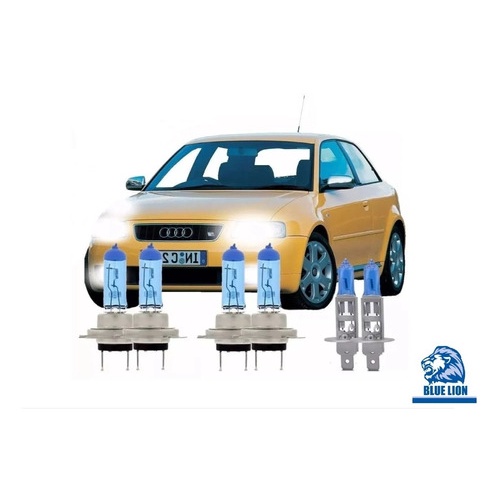 Kit Lâmpada Super Branca Audi A3 1997 A 2006 Techone H7 H1
