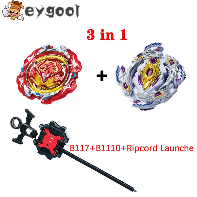 Spinning tops Burst (3 Em 1) B-117 Revive Phoenix + B-88 + B-110 Bloody Longinus.13.Jl - Lançador Comin Ripcord