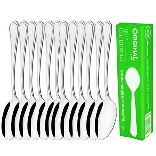 Jogo Aco Inox 12 Colher Mesa Sopa 20cm Premium Continental