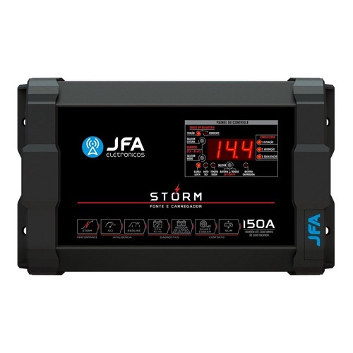Fonte Carregador Jfa 150a Bivolt Storm Com Medidor Cca