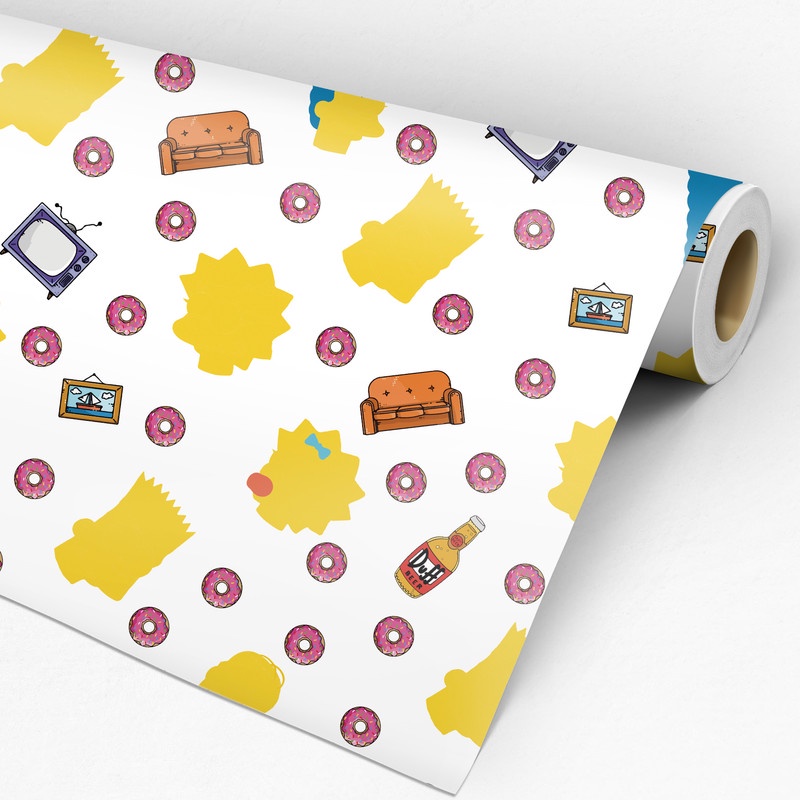 Papel de Parede Adesivo Teens Geek Simpsons Homer Marge Bart Lisa Maggie GFC-ANIMADO-06