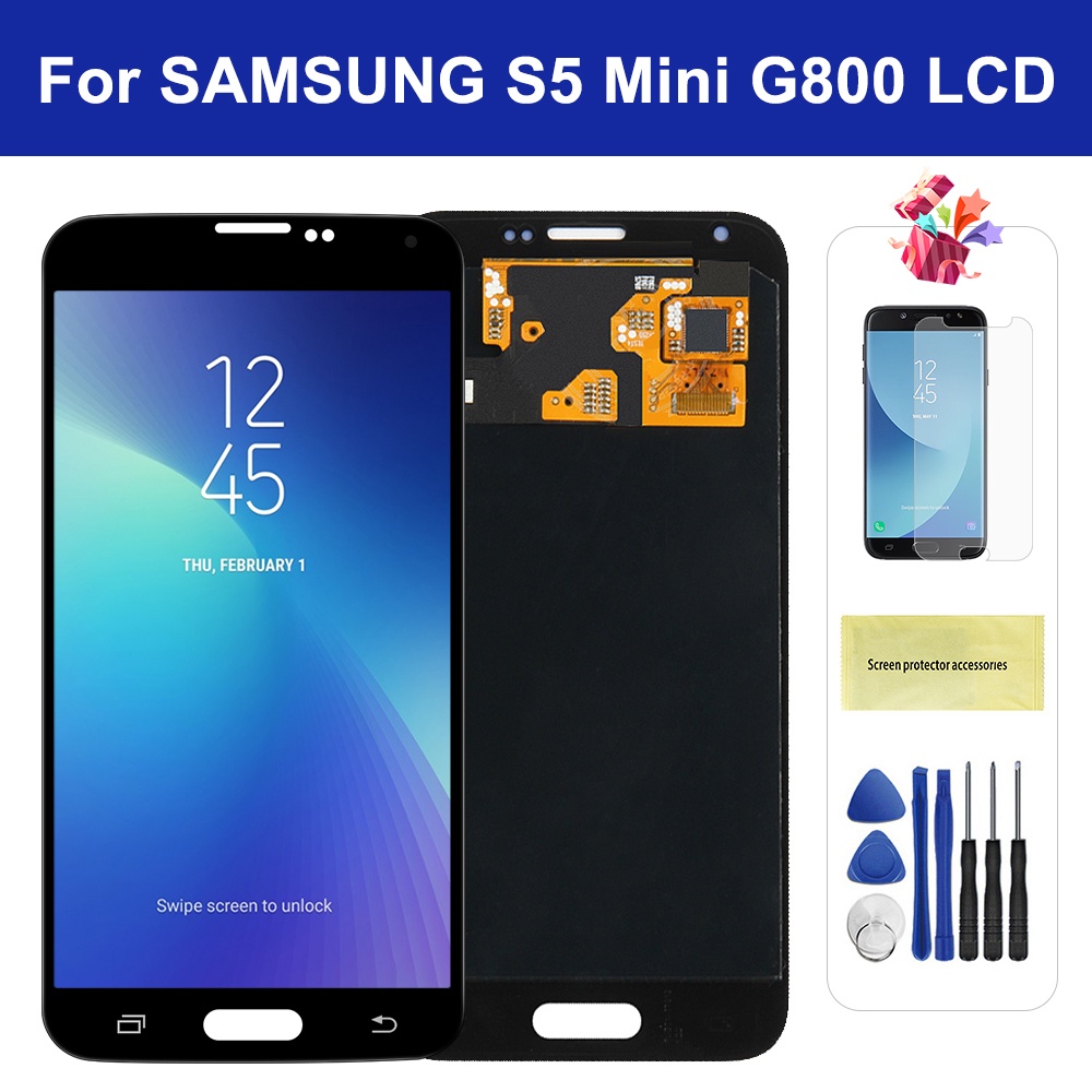 Tela Frontal Display Samsung S5 Mini G800 G800F G800H Display Lcd Touch Screen Original