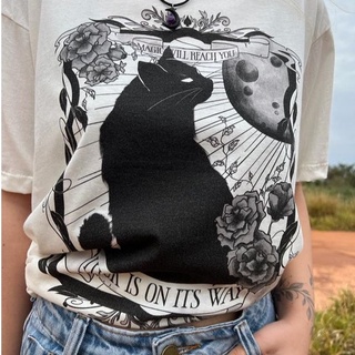 Camiseta Gato da Sorte - Off-White
