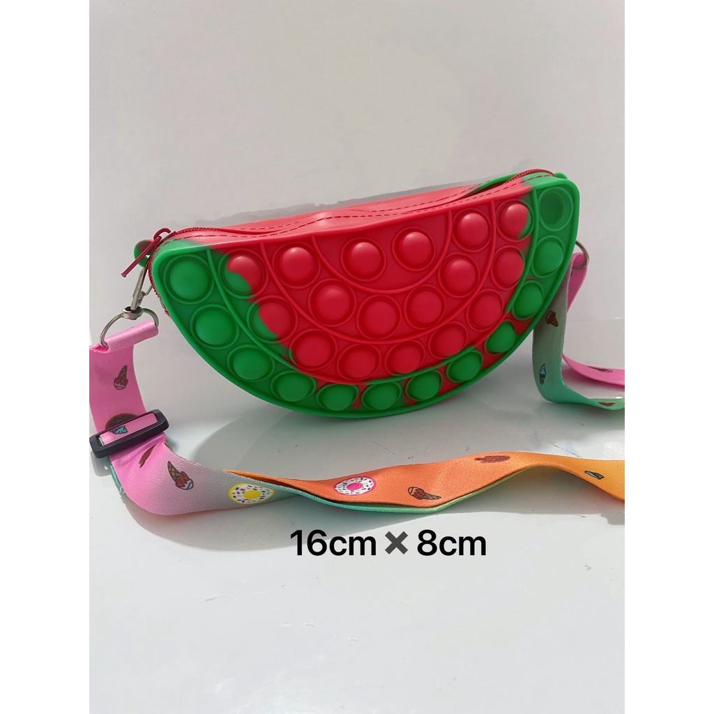 Bolsa Popit /Melancia/ pop it/ Bolsa de apertar/tiktok em Oferta na Shopee