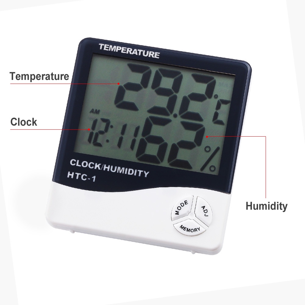 Termo-higrômetro Digital Relógio Umidade E Temperatura Do Ar