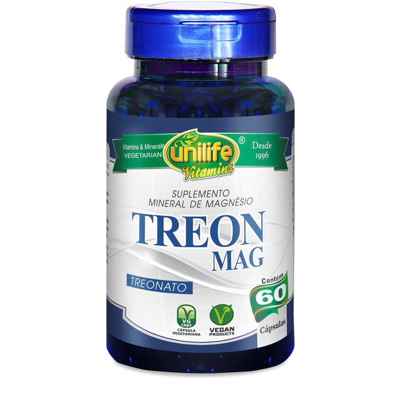 Treon Mag Magnésio L-treonato 710mg 60 cápsulas Unilife