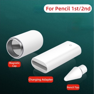 [Estoque Pronto] Dicas De Substituição De Pontas De Lápis Apple Magnética Da Caneta Stylus Capfor Pencil Gen 1 & 2 Mini Adaptador De Carregamento Do Conector