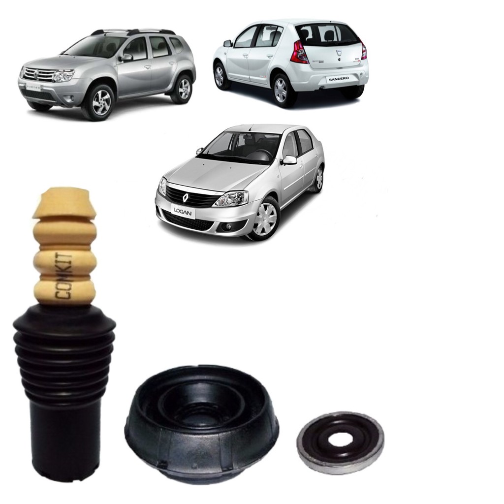 KIT COXIM BATENTE AMORTECEDOR DIANTEIRO RENAULT DUSTER SANDERO LOGAN 1 Lado Carro Automotivo