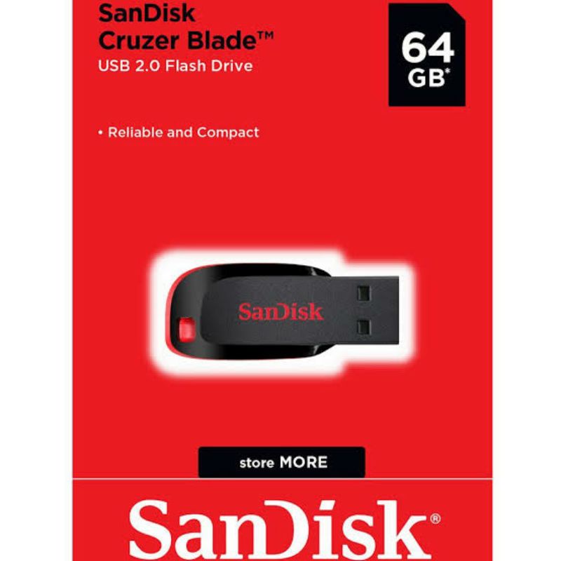 Pen drive 64G Sandisk USB 2.0 Cruzer Blade ORIGINAL