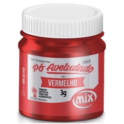 CORANTE PÓ VERMELHO MIX 3G AVELUDADO FOSCO PARA DECORAÇÃO. (CHOCO)