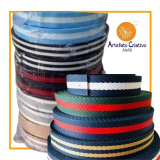 Alça Chic Listrada - 4 cm. Envio Imediato. Pronta Entrega. Produto em estoque - RJ/Brasil