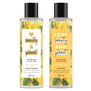 Kit Shampoo 300ml + Condicionador Love Beauty & Planet Hope and Repair 300 ml
