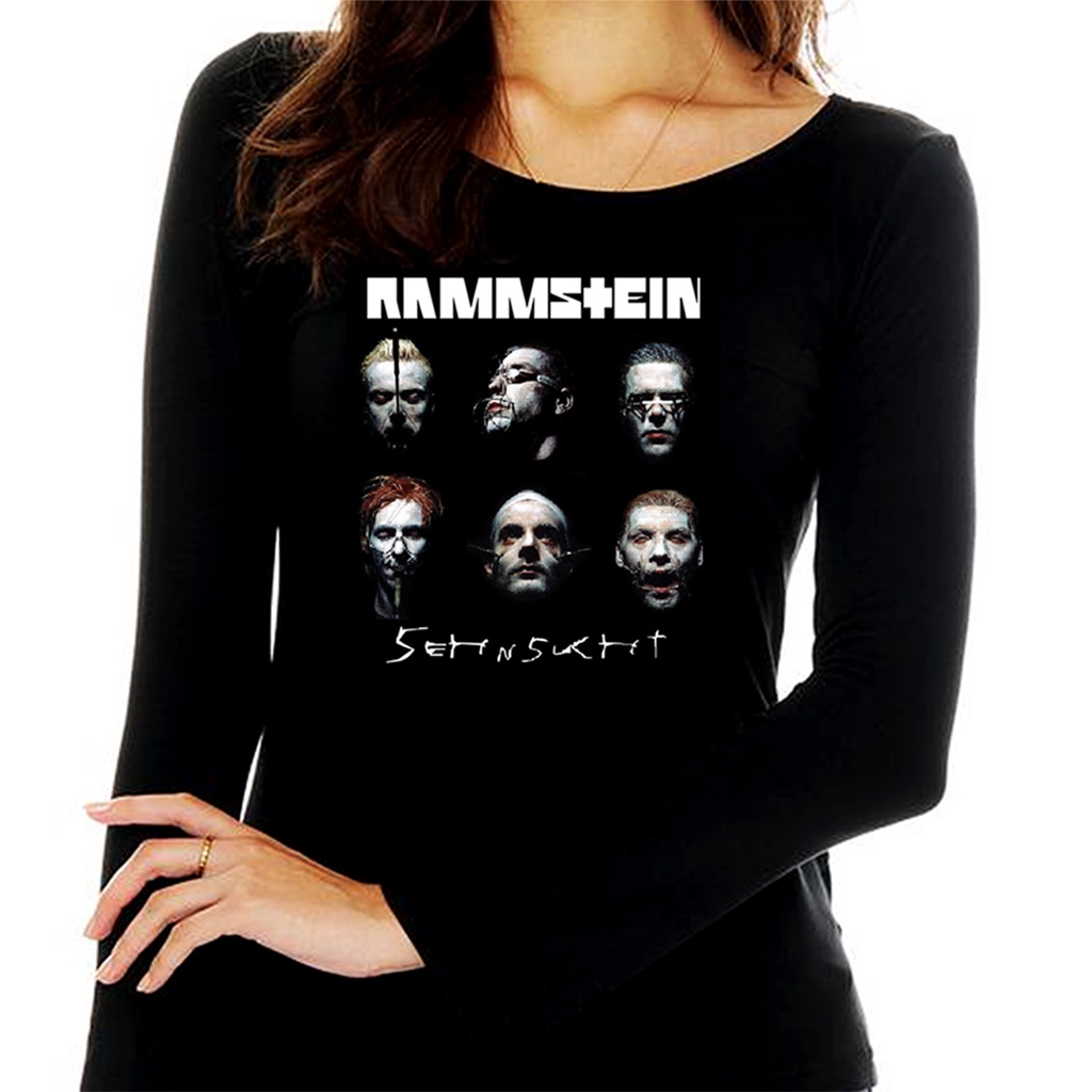 Baby look Manga Longa Rammstein Ref=313