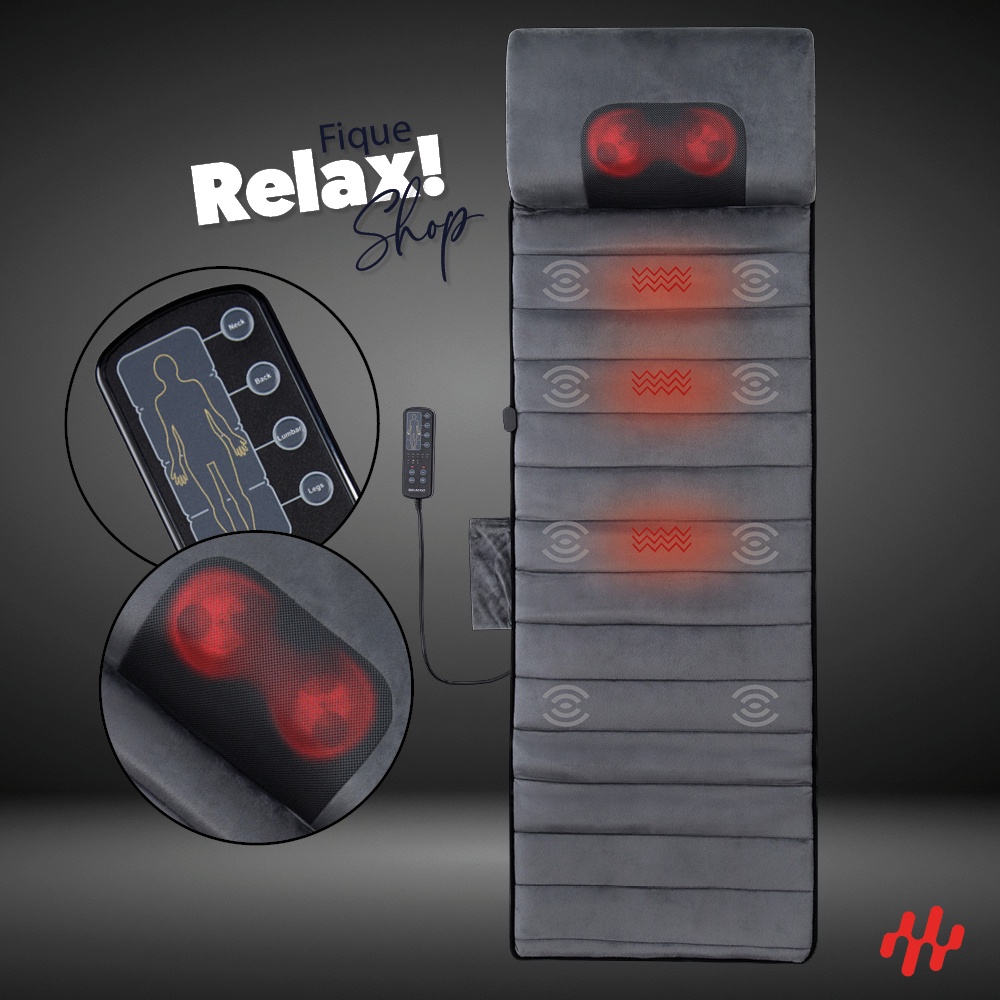 Esteira De Massagem Corporal Shiatsu Com Aquecimento Relaxshop em Oferta na Shopee