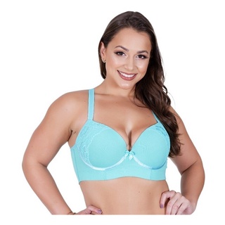 Sutiã Nadador Plus Size Reforçado Renda Bojão Soutien Sutia Bojo Feminino Tamanho Especial Pingente Blogueirinha