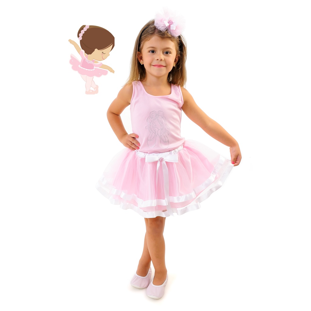 Fantasia infantil roupa de Bailarina ballet baby saia tutu | Shopee Brasil