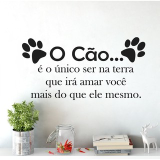 Adesivo Parede Pet Shop Cachorro Frase Patas Amor Amigo em Oferta na Shopee