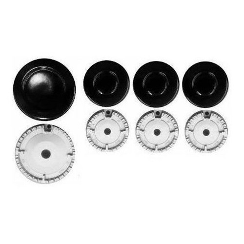 Kit Espalhador Tampa + Queimador Peças Fogão Fisher 4 Bocas