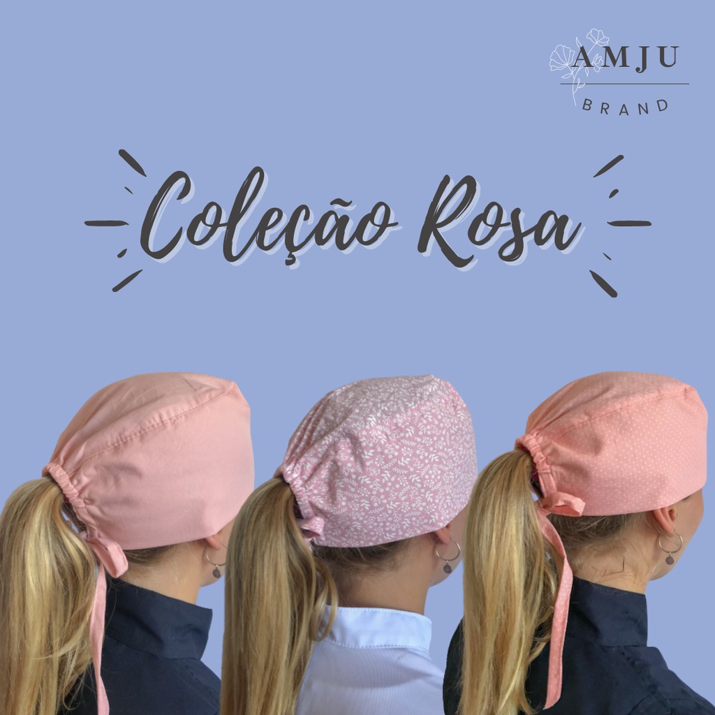 Touca Cirúrgica/Gorro Cirúrgico - Coleção Rosa