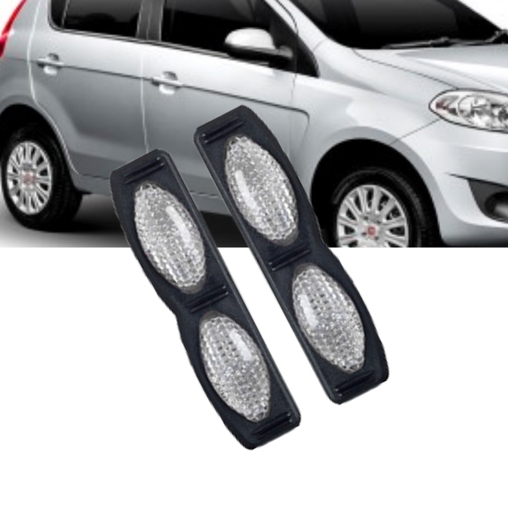 Protetor Porta Automotivo Preto/Cristal Carro Refletor Olho De Gato PROMOÇÃO SHOPEE em Oferta na Shopee