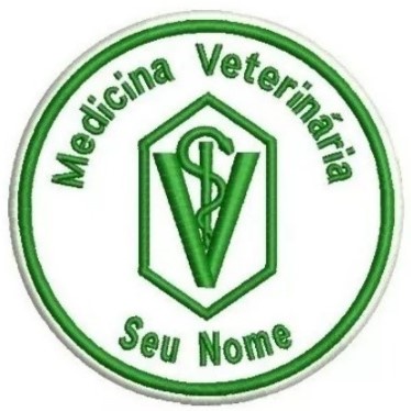 Patch Bordado Termocolante - Medicina Veterinária SEU NOME