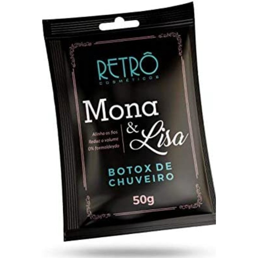 Botox de Chuveiro Mona & Lisa 50g Sachê Retrô Cosméticos | Shopee Brasil