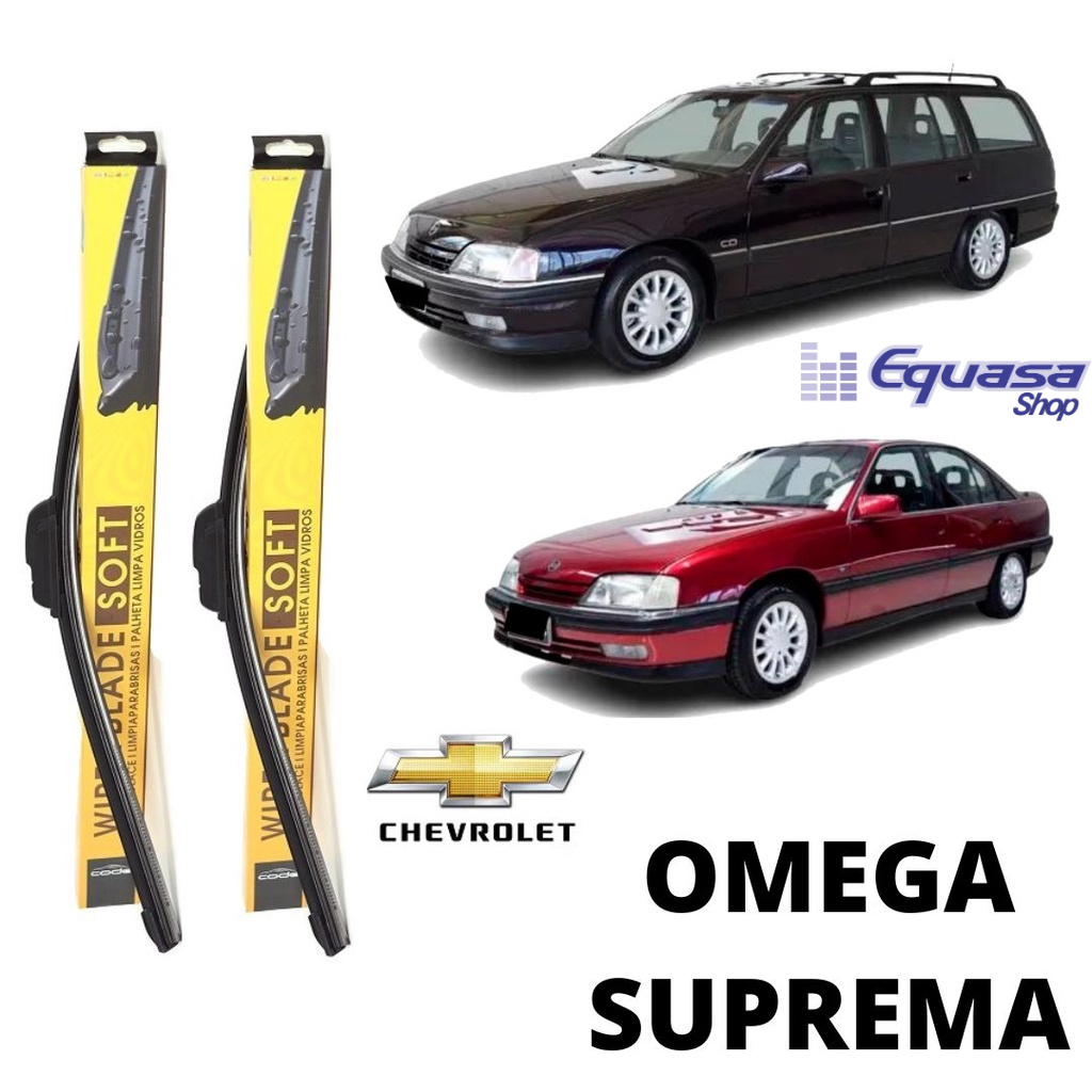 Kit Par 2 Palhetas para Limpador de Parabrisa Dianteiro para GM Omega e Omega Suprema 1997 1998