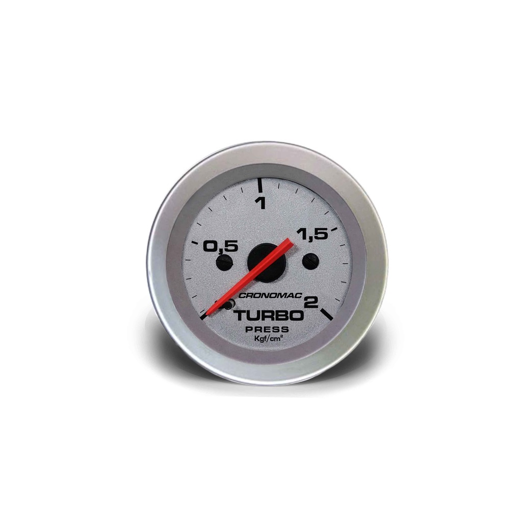 MANÔMETRO TURBO 52MM MECÂNICO 2KG RACING  CRONOMAC