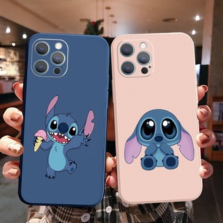 Capa Flexível Com Borda Quadrada Stitch Para iPhone 13 Pro Max/12/11/XR/XS/7/8 Plus/SE 2020