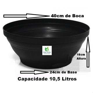 5 Vasos Cuia 40 de 10,5 Litros Preto TC 40 - Rosa do Deserto etc em Oferta na Shopee
