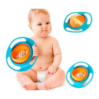 Prato Infantil Giratorio 360 Antiderramamento com Alcas para Bebe Livre de BPA Alimentacao