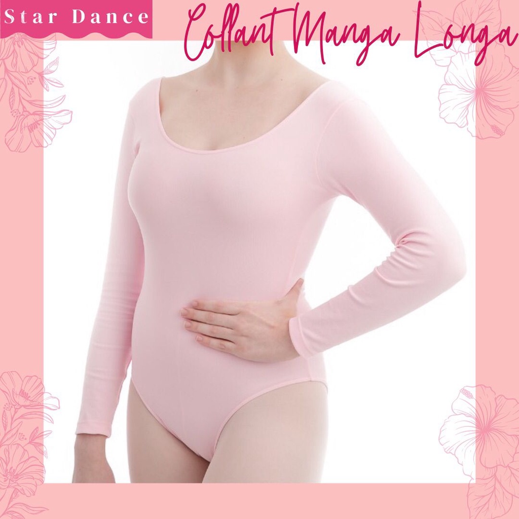 Collant Manga Longa Para Ballet - Roupa Para Balé - Body