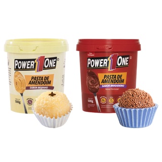 Kit 2 Pasta de Amendoim Beijinho e Brigadeiro 500g Power One