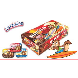 Creme Avelã Chocolate MORANGO LEITE CONDENSADO SORTIDO 10g C/48 Nucita 480G 7896969410256