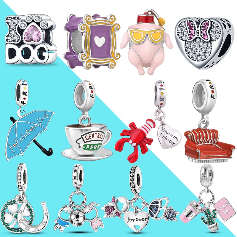 2022 Nova Venda Quente 925 Prata Premium Assento Copo De Café Com Miçangas Encaixe De Marca Original Pulseira Colar Jewelr