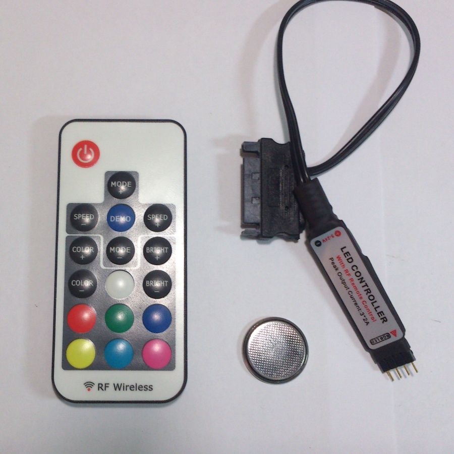 Led Controladora Rgb 4 Pinos 12v + Controle Remoto Pc Gamer Led ...