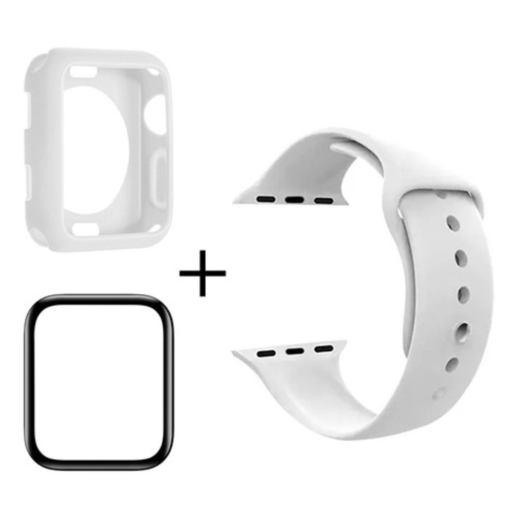 Bumper + Película + Pulseira Para Applewatch Série 7 41mm 45mm