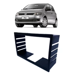 Moldura Painel 2 Din Universal Chinesa VW Fox Crossfox Spacefox 2010 2011 2012 2013 2014