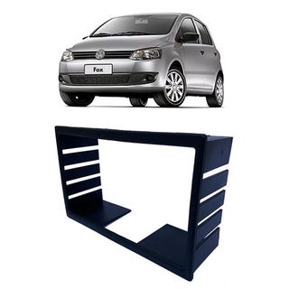 Moldura Painel 2 Din Universal Chinesa VW Fox Crossfox Spacefox 2010 2011 2012 2013 2014