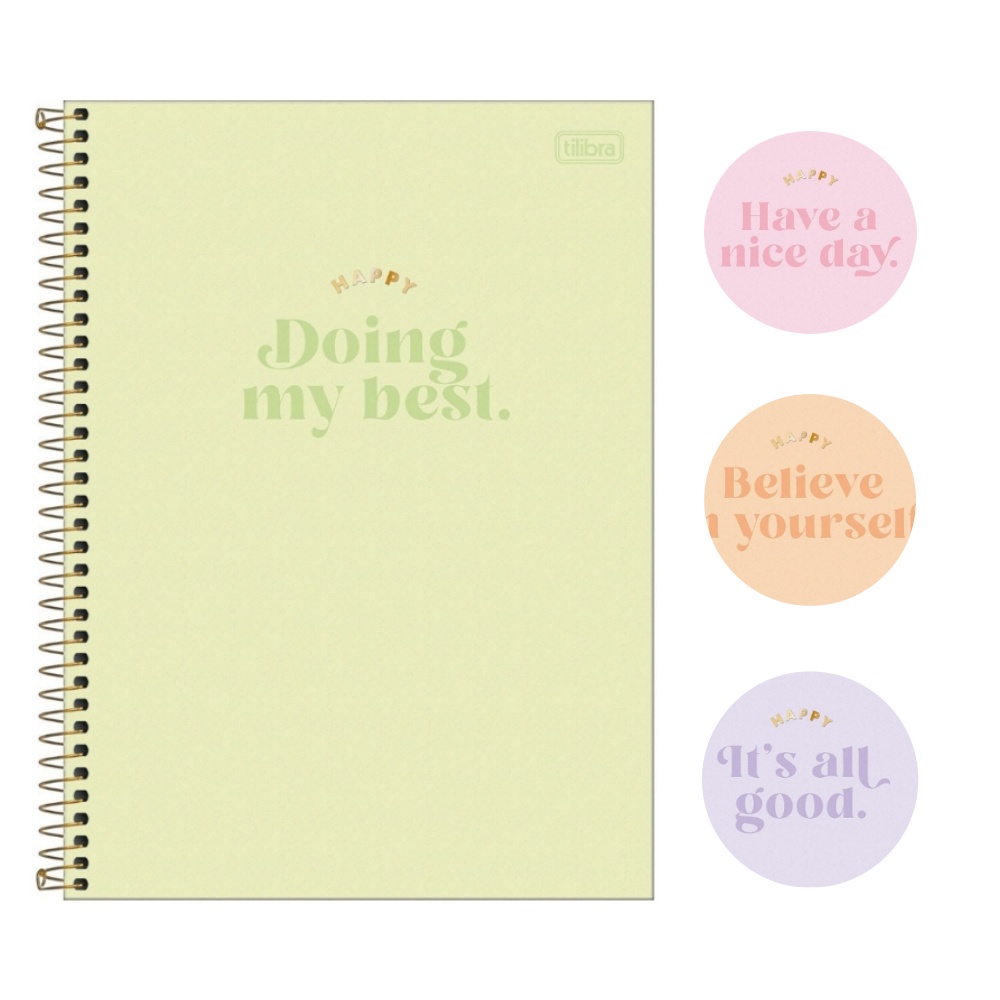 Caderno Universitário TILIBRA Happy - 20 Matérias c/ 320 Páginas | Shopee  Brasil