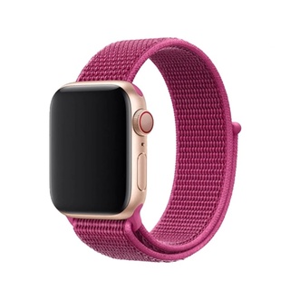 Pulseira Esportiva Smartwatch Nova Nylon Loop Apple Watch 42/44/45mm 38/40/41mm Series 1 2 3 4 5 6 7 e IWO 8, 9 e 10 - Dragon fruit