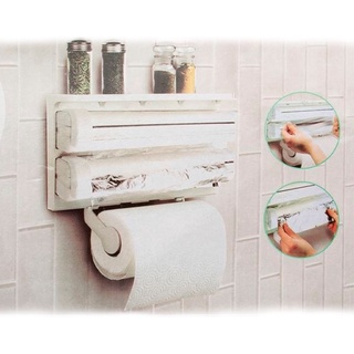 Suporte Papel Toalha 3 em 1 Dispenser Cozinha Triple Paper