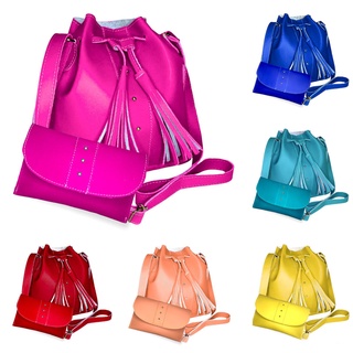 Bolsa Feminina Transversal Colors Com Nécessaire