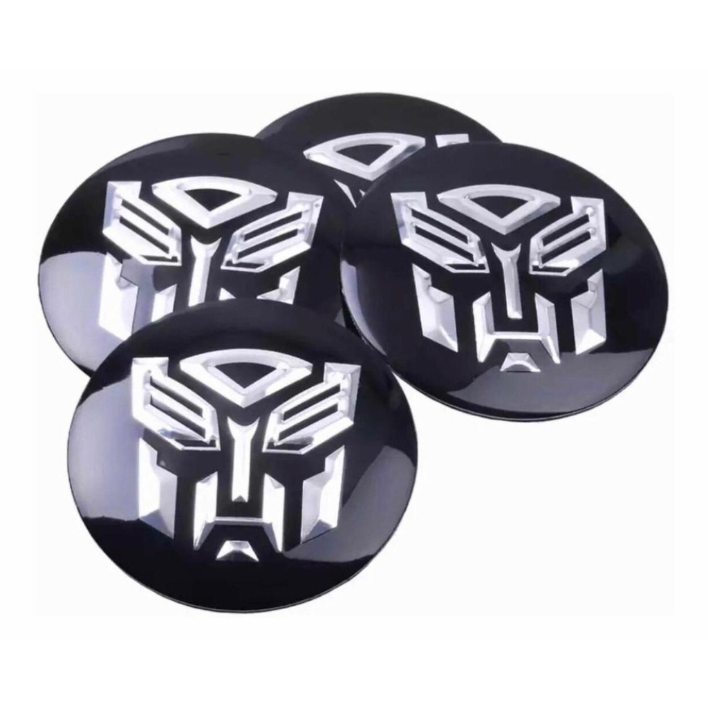 Jogo 4 Emblema Logo Adesivo Roda Transformers 56mm