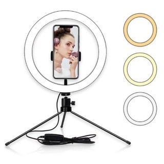 Ilumina ção Anel Luz 8 Polegada 20cm Com Mini Tripé Suporte Celular