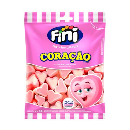 Marshmallow Coração 80g - Fini em Oferta na Shopee