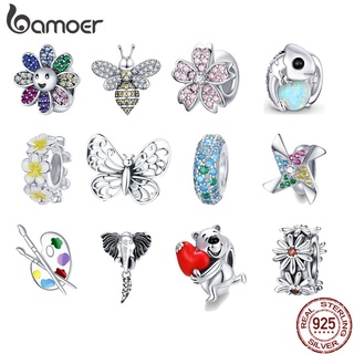 Bamoer Hot Sale Encantos Stopper 925 Contas De Prata Com Círculo De Silicone Para Pulseira De Acessórios De Moda