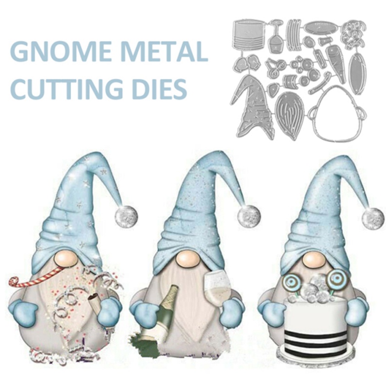 blg Gnomos Corte Metal Estêncil Scrapbooking Álbum Modelo Cartão Molde Gravação Artesanato Deco
